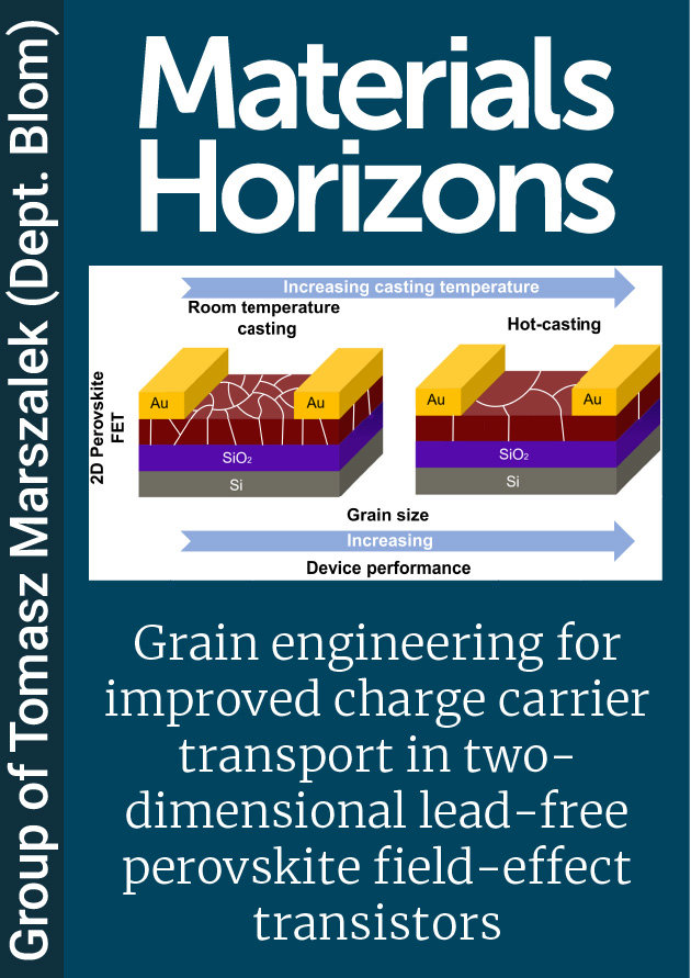 Grain engineering for improved charge carrier transport in two-dimensional lead-free perovskite field-effect transistors